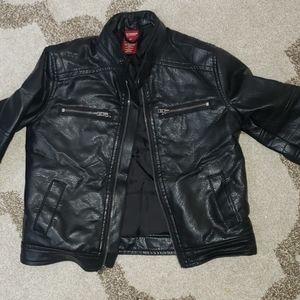 Faux leather biker jacket